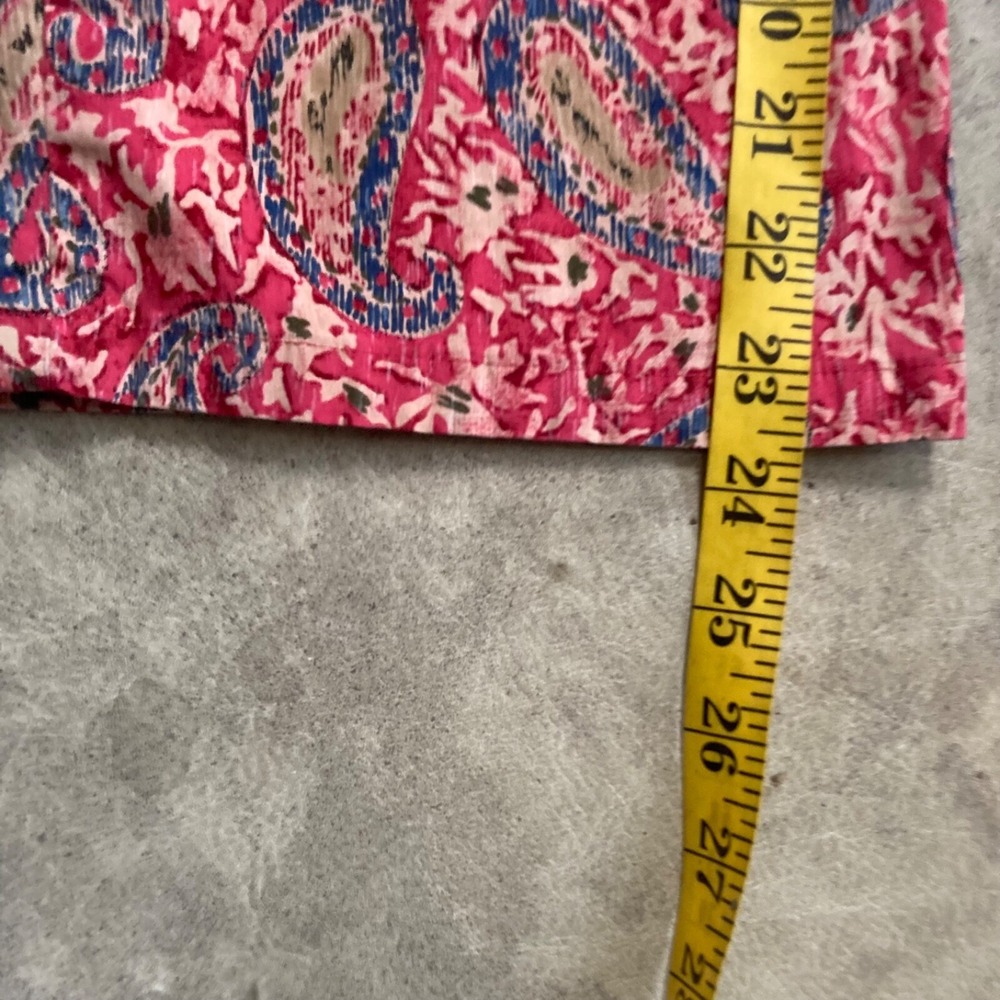 Ralph Lauren Capri Pants Womens 6 Pink Paisley Ankle Crop Boho Slim - Picture 7 of 10